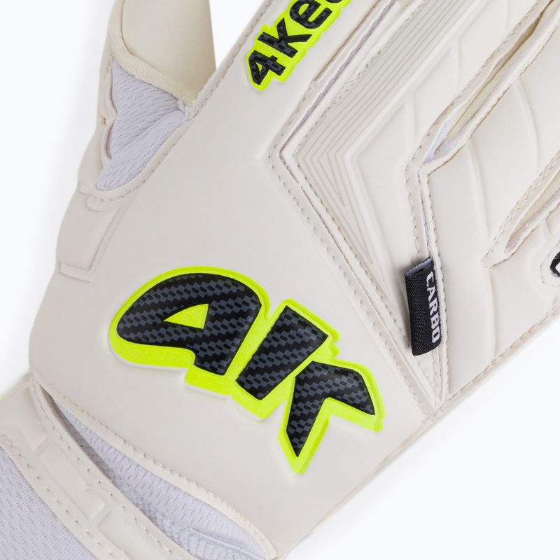 Rękawice bramkarskie 4keepers Champ Carbo V RF biały/żółty 3