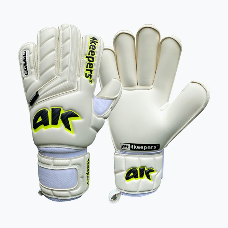 Rękawice bramkarskie 4keepers Champ Carbo V RF biały/żółty 6