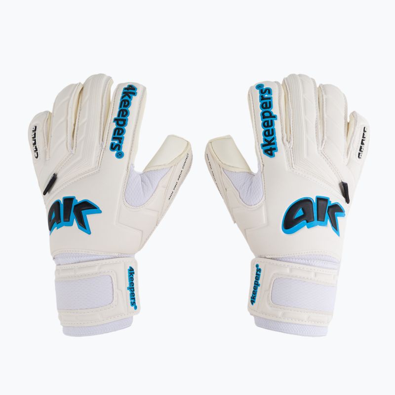 Rękawice bramkarskie dziecięce 4keepers Champ Aq Contact V RF biały/niebieski