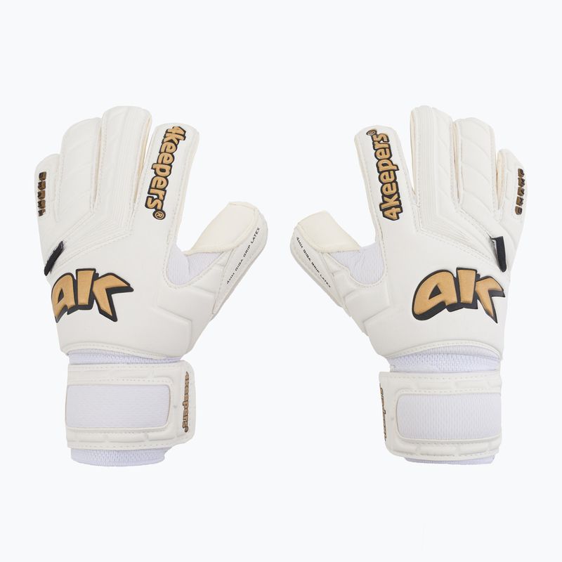 Rękawice bramkarskie dziecięce 4keepers Champ Gold V RF biały/złoty