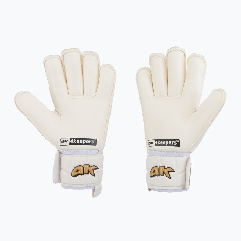 Rękawice bramkarskie dziecięce 4keepers Champ Gold V RF biały/złoty 2