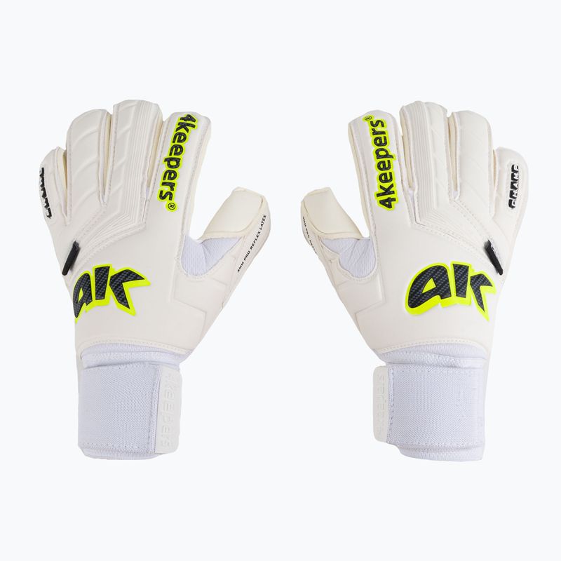 Rękawice bramkarskie 4keepers Champ Carbo V RF Strap biały/żółty