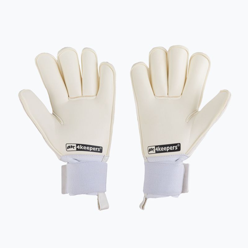 Rękawice bramkarskie 4keepers Champ Carbo V RF Strap biały/żółty 2