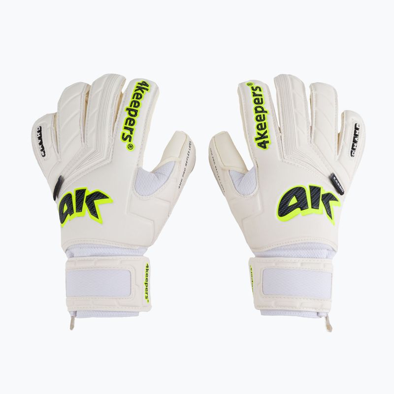 Rękawice bramkarskie dziecięce 4keepers Champ Carbo V HB biały/żółty