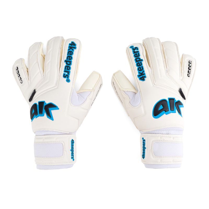 Rękawice bramkarskie dziecięce 4keepers Champ Aq Contact V HB biały/niebieski
