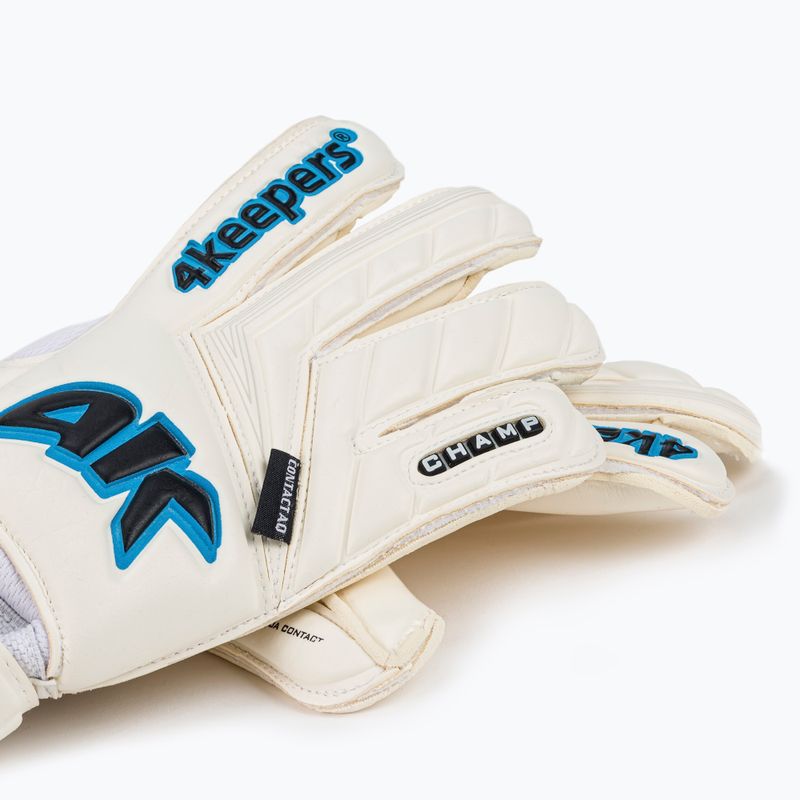 Rękawice bramkarskie 4keepers Champ AQ Contact V HB biały/niebieski 4