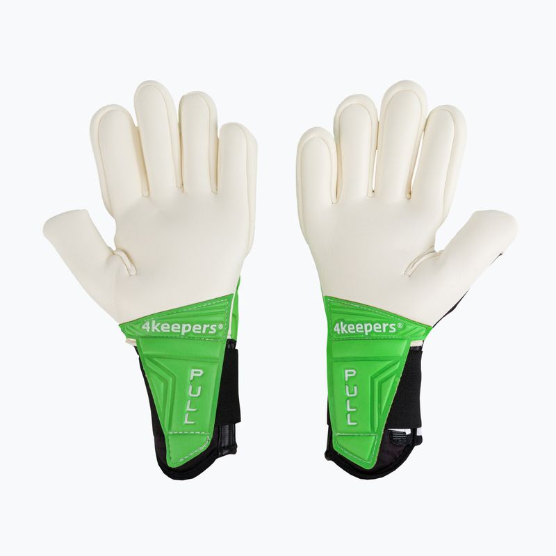 Rękawice bramkarskie 4keepers Neo Optima NC czarne/białe/zielone 2