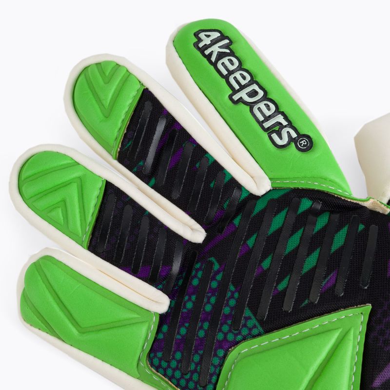 Rękawice bramkarskie 4keepers Neo Optima NC czarne/białe/zielone 3