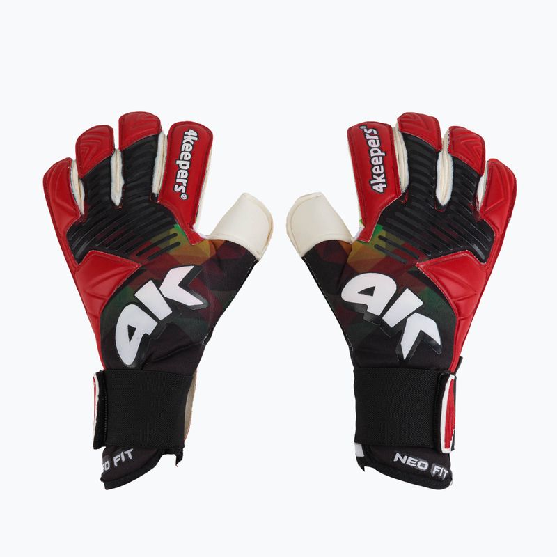 Rękawice bramkarskie dziecięce 4keepers Neo Drago RF czarny/biały/czerwony