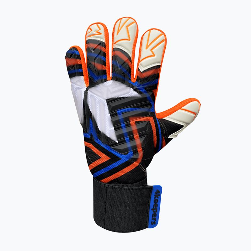 Rękawice bramkarskie 4keepers Evo Lanta NC czarny/biały/ niebieski/pomarańczowy 4