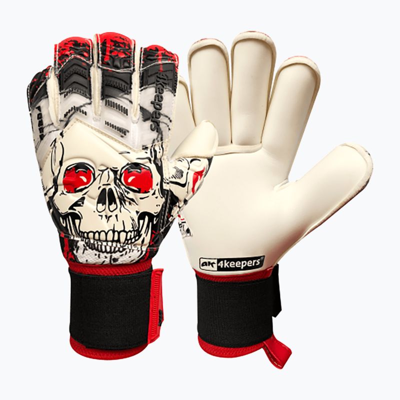 Rękawice bramkarskie dziecięce 4keepers Force Halloween RF biały/czarny/czerwony 9
