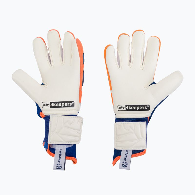 Rękawice bramkarskie dziecięce 4keepers Equip Puesta NC Jr niebieski/pomarańczowy 2