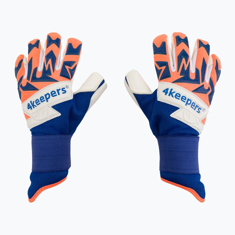 Rękawice bramkarskie 4keepers Equip Puesta NC niebieski/pomarańczowy