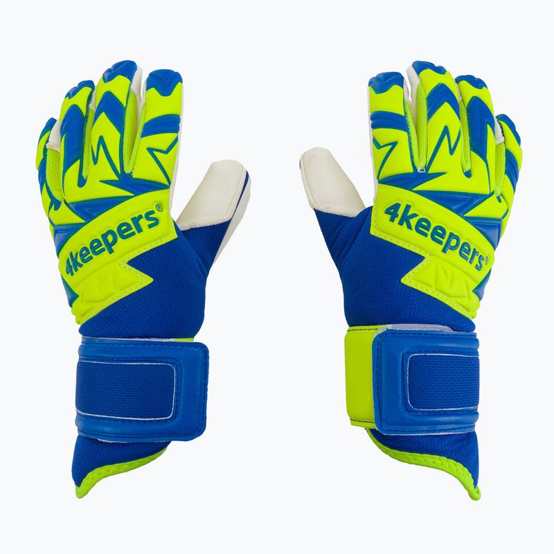 Rękawice bramkarskie dziecięce 4keepers Equip Breeze NC Jr niebieski/zielony