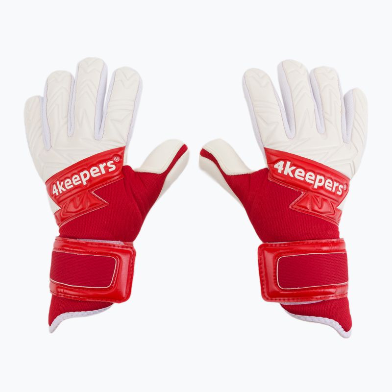 Rękawice bramkarskie dziecięce 4keepers Equip Poland NC Jr biały/czerwony
