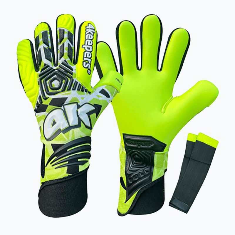 Rękawice bramkarskie dziecięce 4keepers Neo Focus NC Jr seledynowy 5
