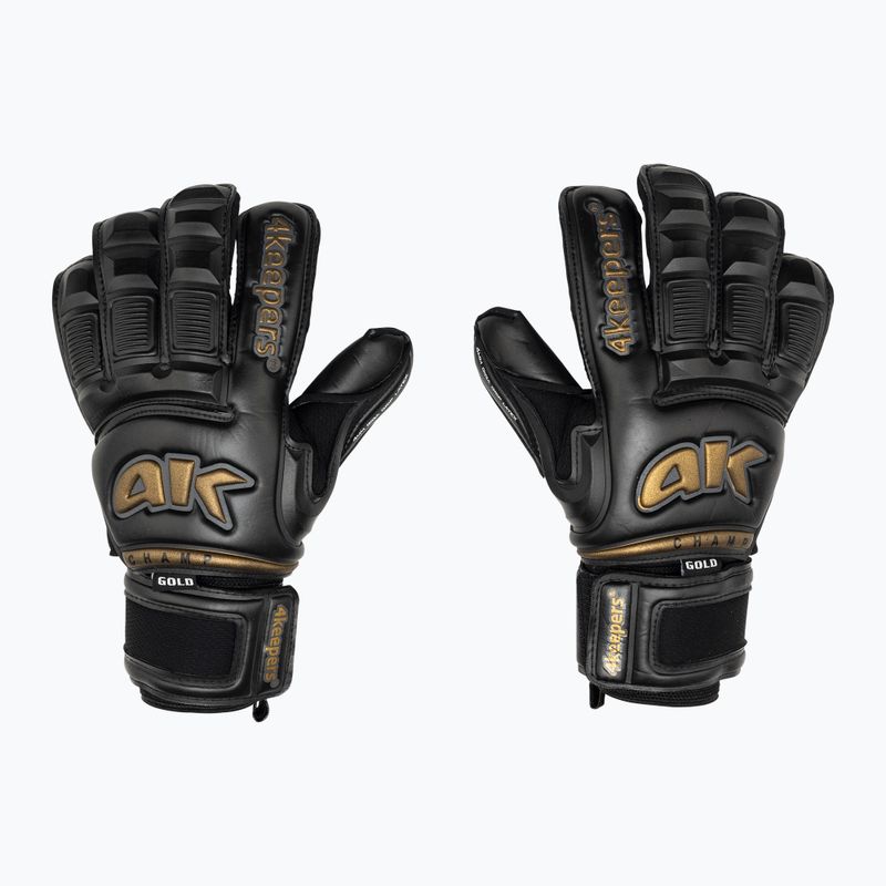 Rękawice bramkarskie 4Keepers Champ Gold Black VI czarne