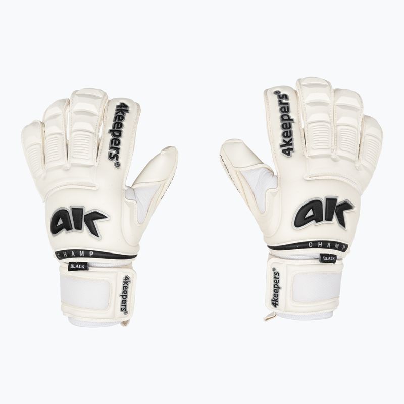 Rękawice bramkarskie 4keepers Champ Black VI RF2G biały