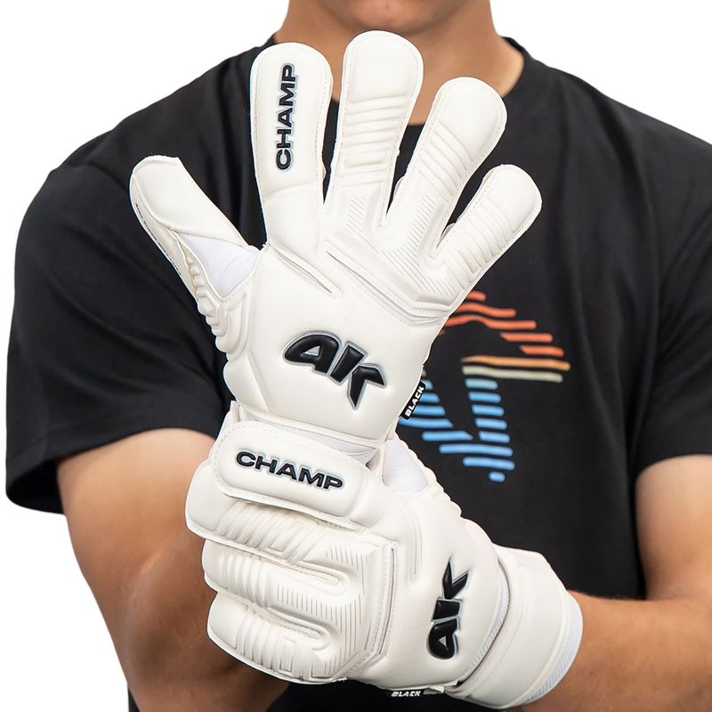 Rękawice bramkarskie dziecięce 4keepers Champ VII RF2G Jr black/white 8