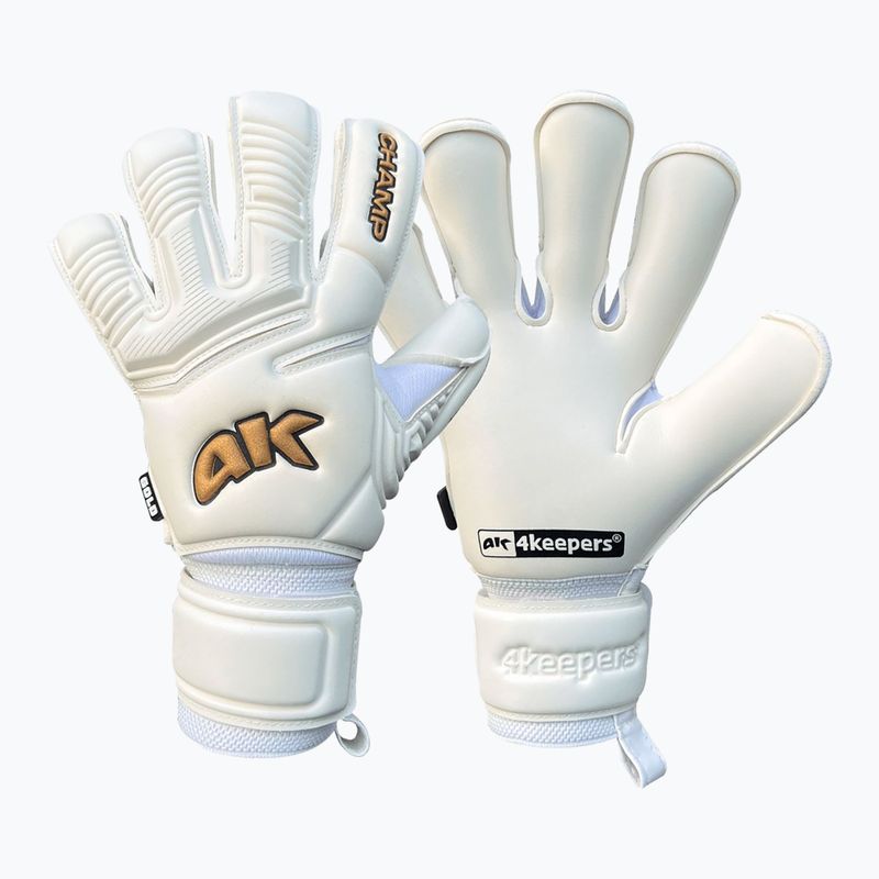 Rękawice bramkarskie dziecięce 4keepers Champ VII RF2G Jr gold/white