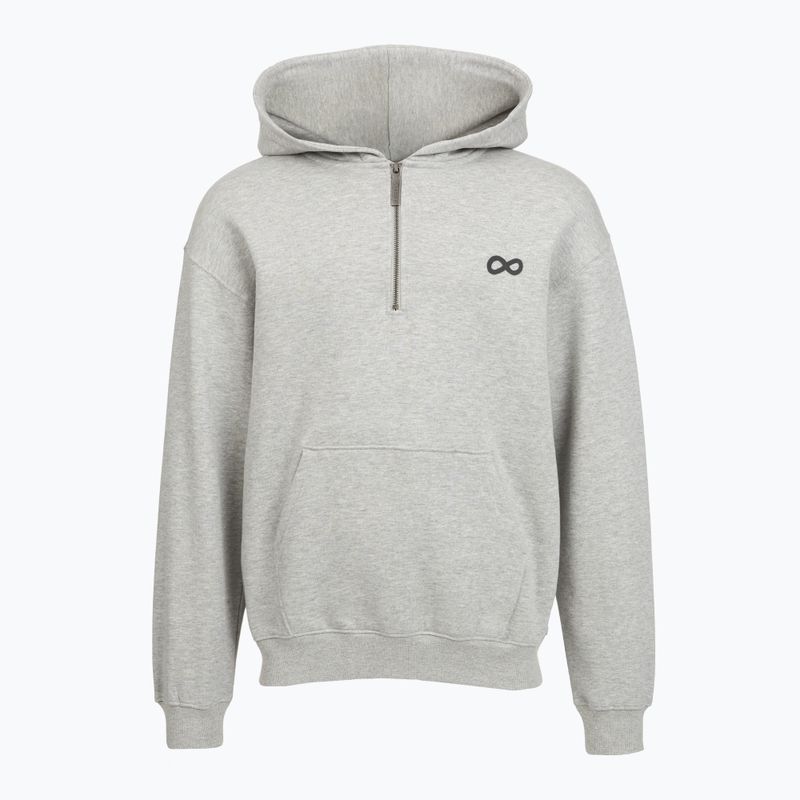 Bluza męska PROSTO Hoodie Half Zip Big Log Infinity grey/melange