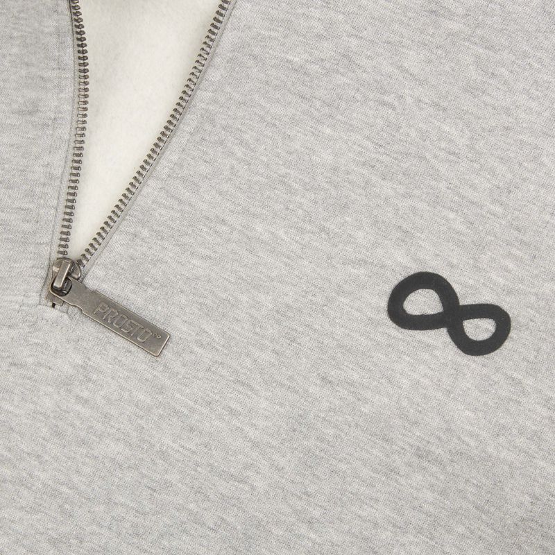 Bluza męska PROSTO Hoodie Half Zip Big Log Infinity grey/melange 3