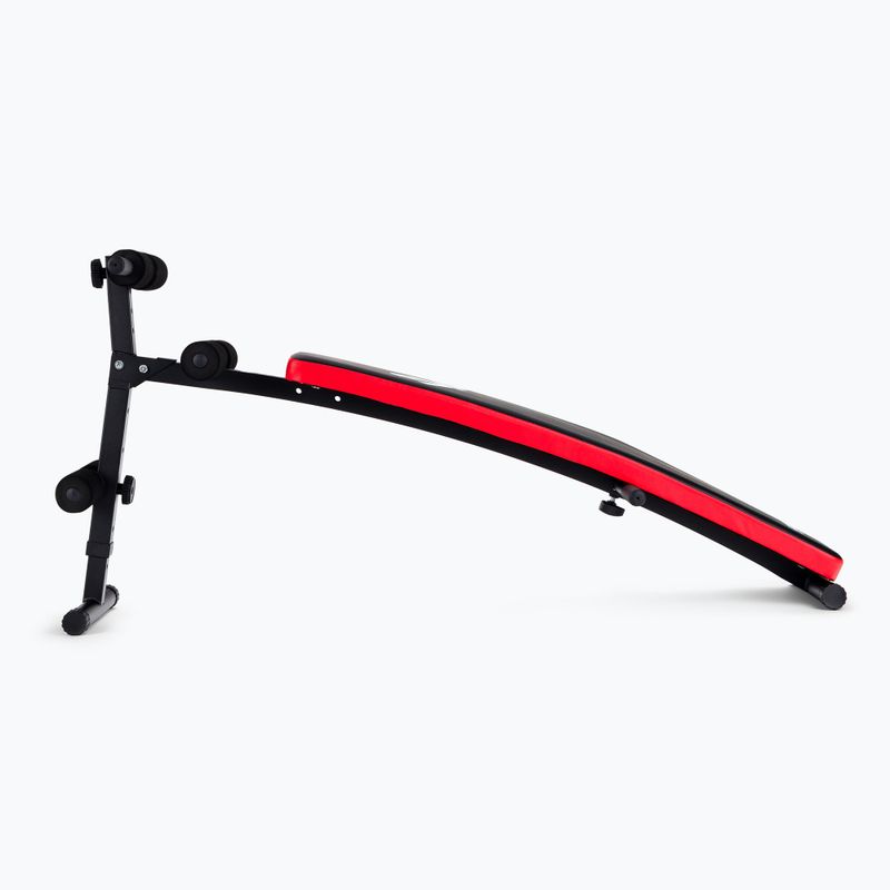 Ławka skośna Spokey Spartan + Hantle 2 x 1,5 kg czarna 84623 2