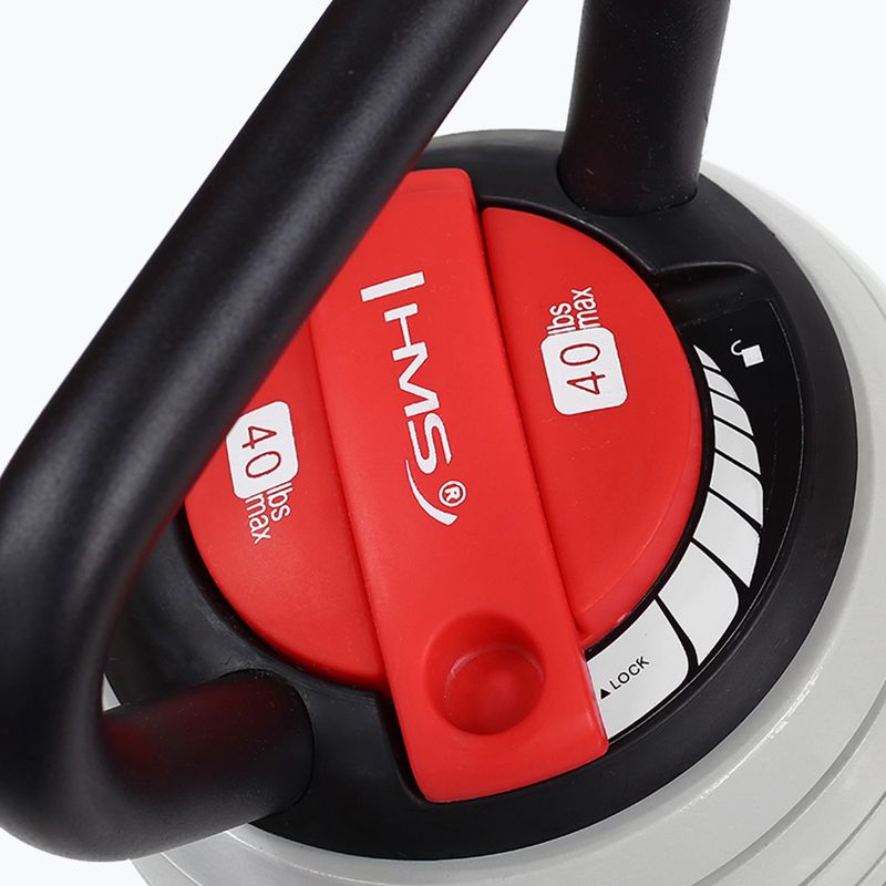 Kettlebell regulowany HMS KR40 szary/czarny 6