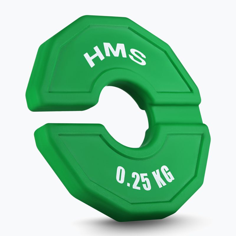 Obciążenie na sprzęt typu nakładka HMS TSN25 2 x 0,25 kg green 2