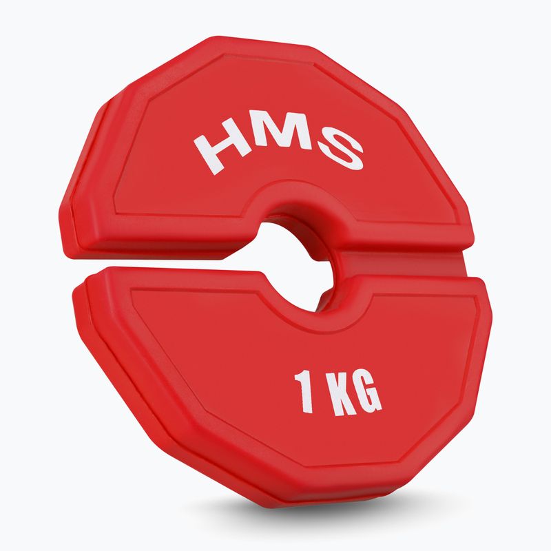 Obciążenie na sprzęt typu nakładka HMS TSN100 2 x 1 kg red 2