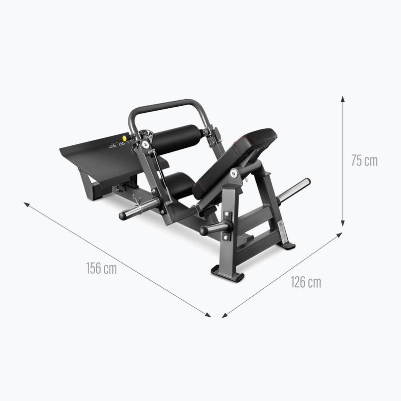 Ławka do ćwiczeń mięśni pośladków HMS Commercial MHT01 Hip Thrust black 3
