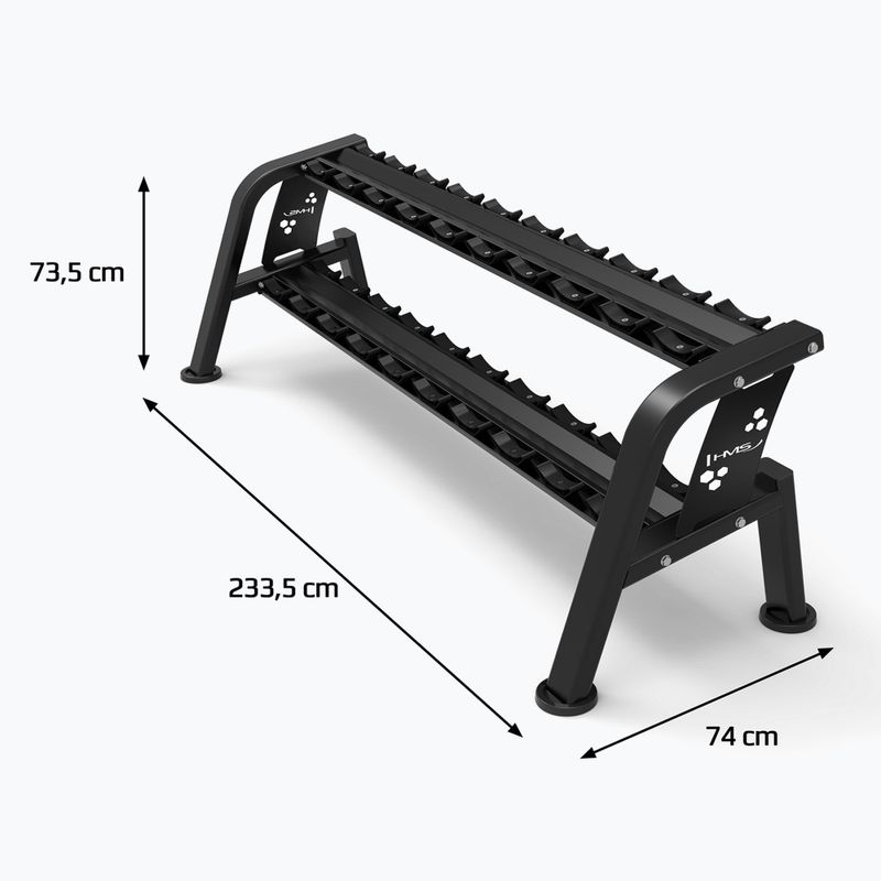 Stojak na hantle HMS STR47 black 5