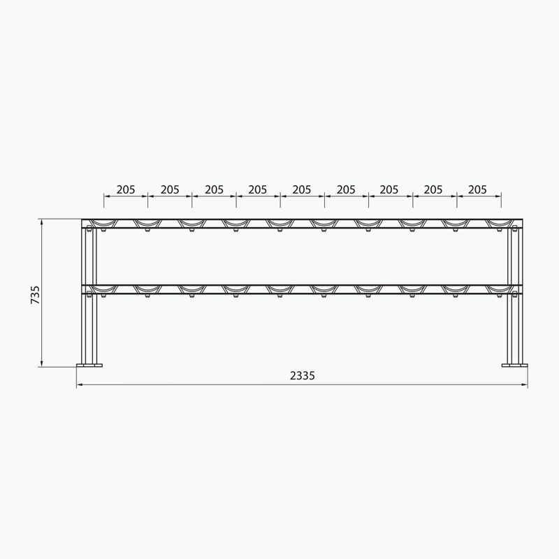 Stojak na hantle HMS STR47 black 7