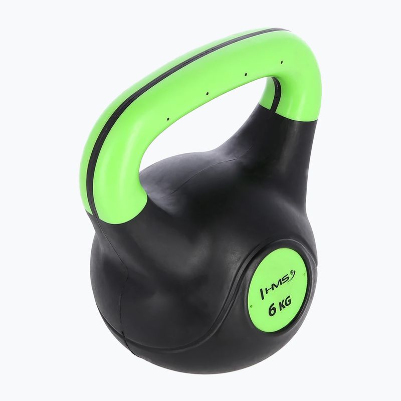 Kettlebell HMS KPC06 6 kg black/green 2