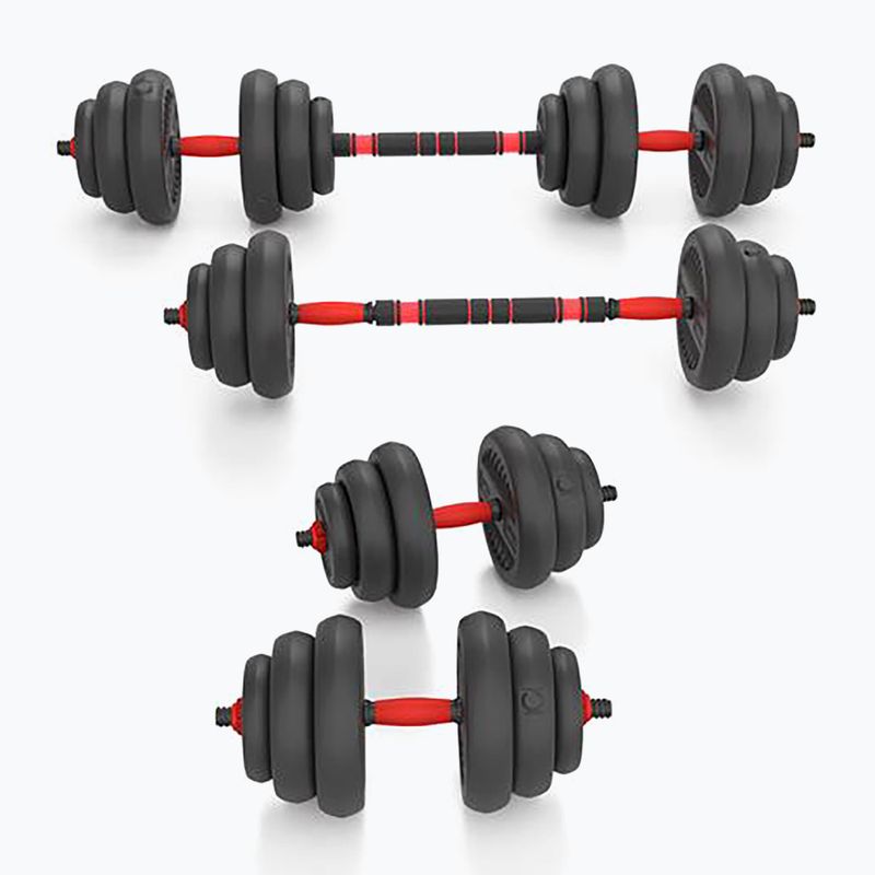 Zestaw ciężarów HMS SGN120 Pro Set 6W1 20 kg czarny/czerwony 5