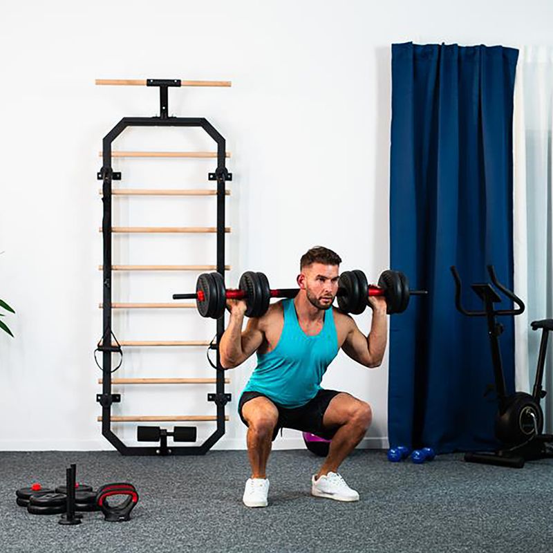 Zestaw ciężarów HMS SGN120 Pro Set 6W1 20 kg czarny/czerwony 7