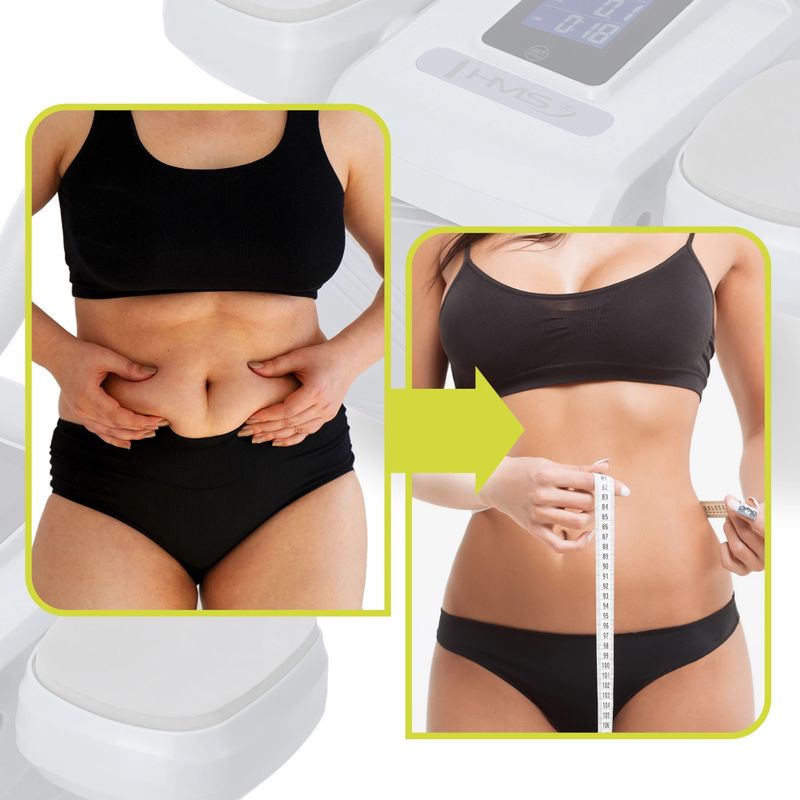 Koło automatyczne do ćwiczeń mięśni brzucha z wyświetlaczem HMS KA08 szary 17