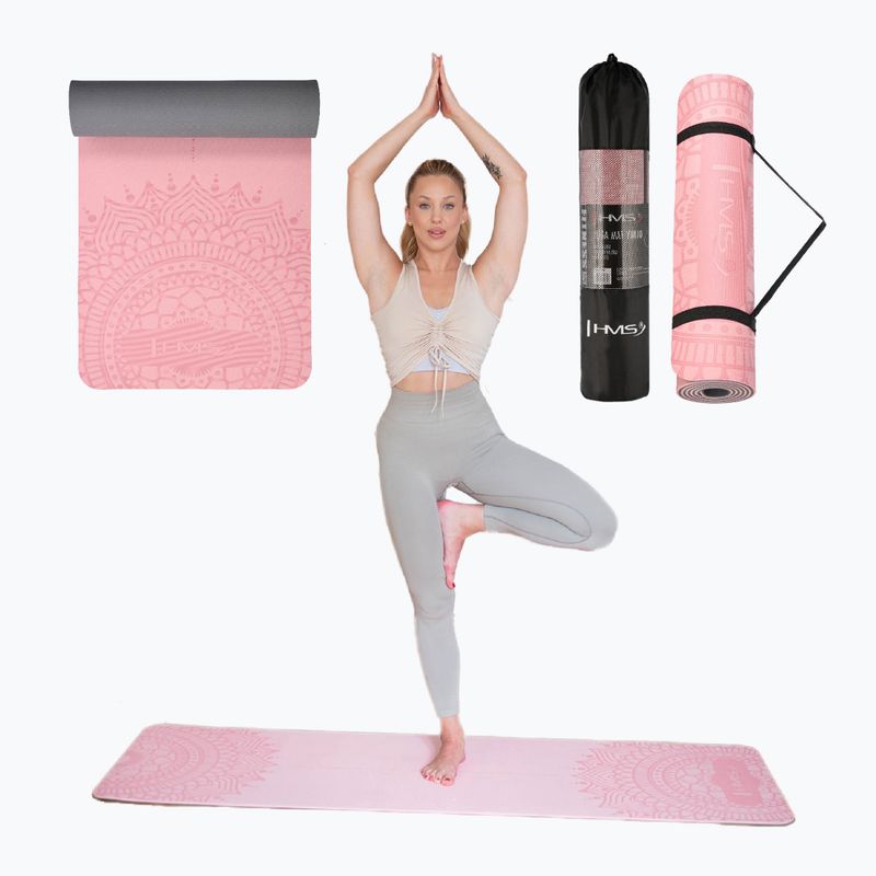 Mata do jogi HMS YM10 light pink 5