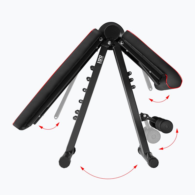 Ławka treningowa z linkami oporowymi HMS L1217 black 8