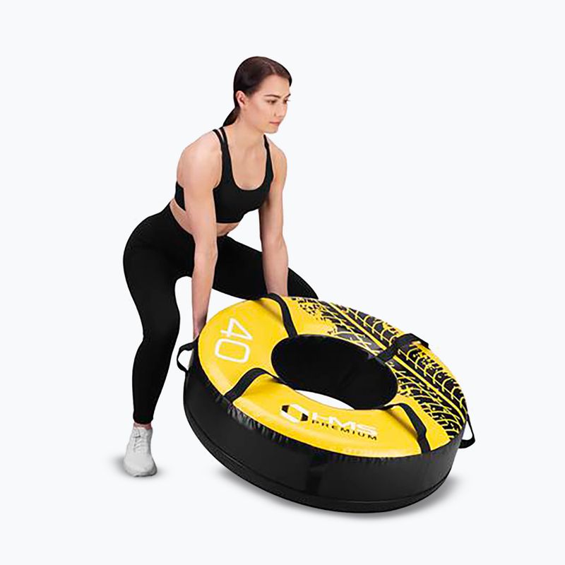 Opona treningowa HMS PYT01 Premium 40 kg czarny/żółty 8