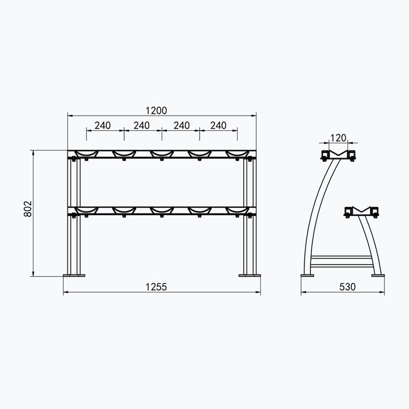 Stojak na hantle HMS STR38 black 5