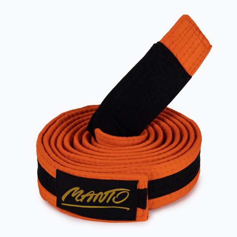 Pas do brazylijskiego jiu-jitsu dla dzieci MANTO BJJ Tag pomarańczowy/czarny 3