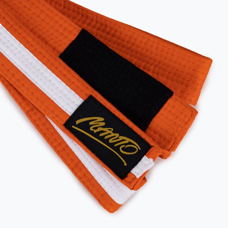 Pas do brazylijskiego jiu-jitsu dla dzieci MANTO BJJ Tag pomarańczowy/czarny 2