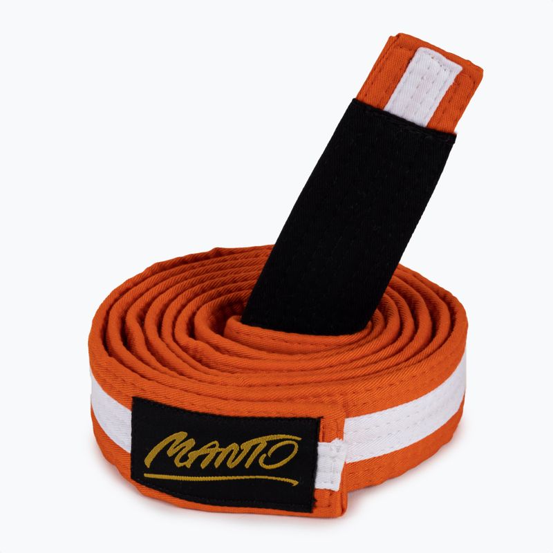 Pas do brazylijskiego jiu-jitsu dla dzieci MANTO BJJ Tag pomarańczowy/czarny 3