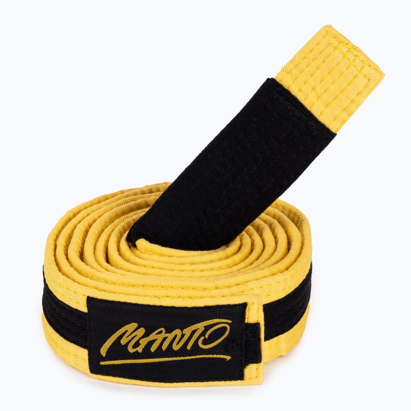 Pas do brazylijskiego jiu-jitsu dla dzieci MANTO BJJ Tag żółty/czarny 3