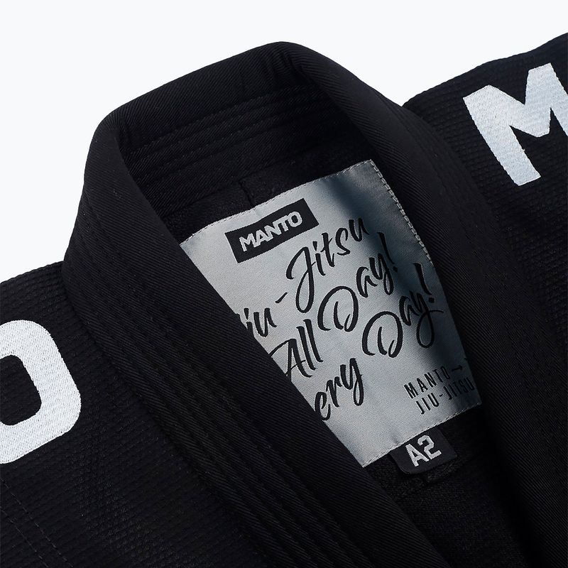 GI do brazylijskiego jiu-jitsu męskie MANTO BJJ X4 czarny 4