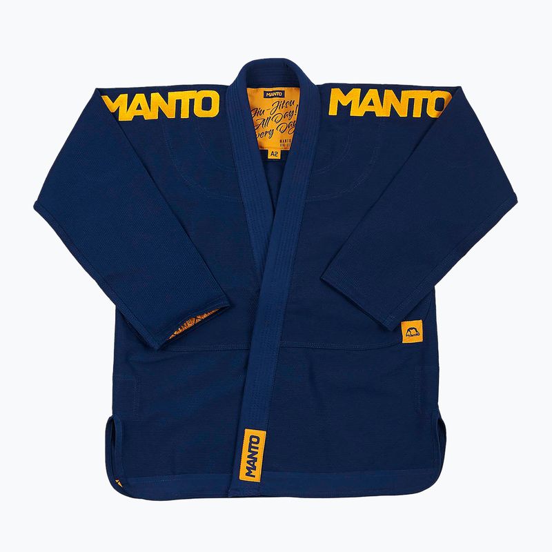 GI do brazylijskiego jiu-jitsu męskie MANTO BJJ X4 granatowy 2