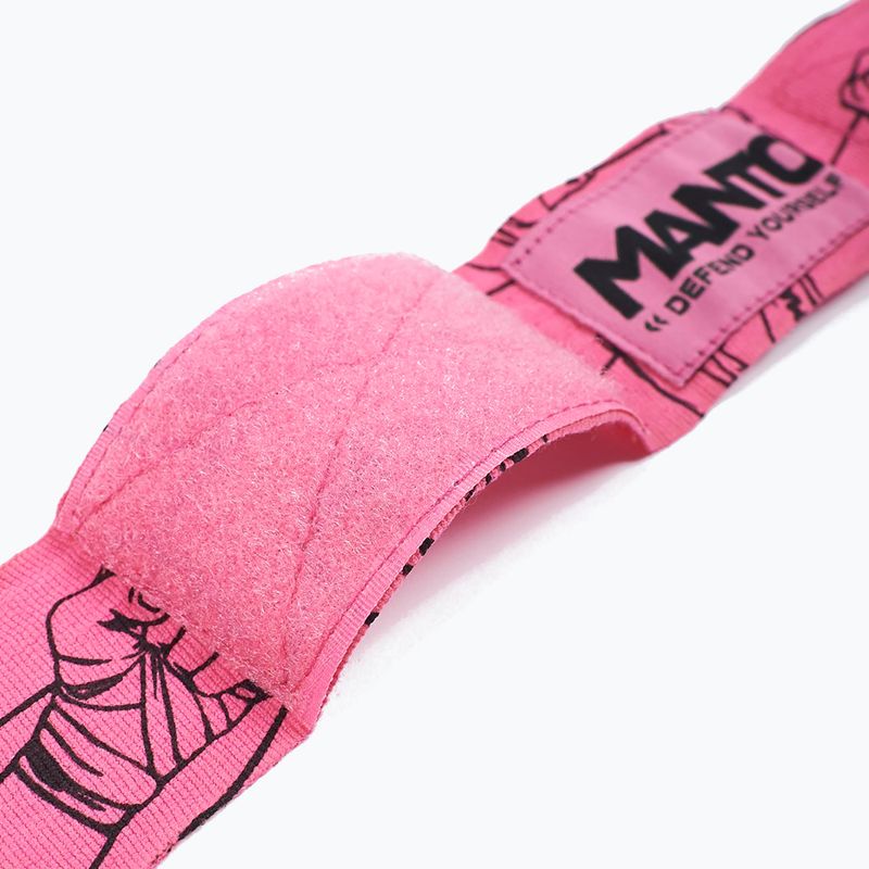 Bandaże bokserskie MANTO Punch 400 cm różowy 3