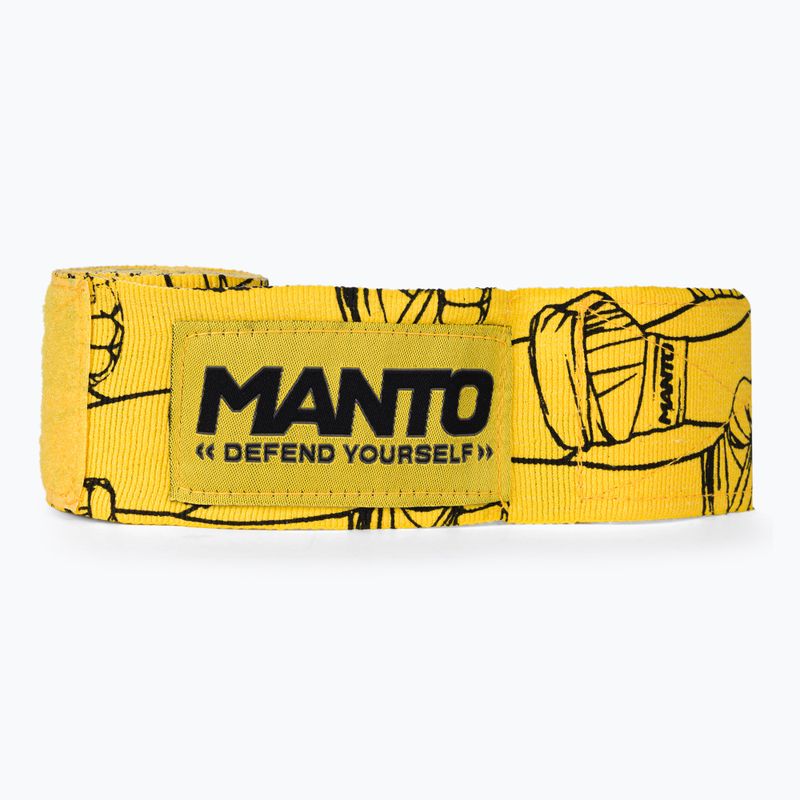 Bandaże bokserskie MANTO Punch 400 cm żółty 3