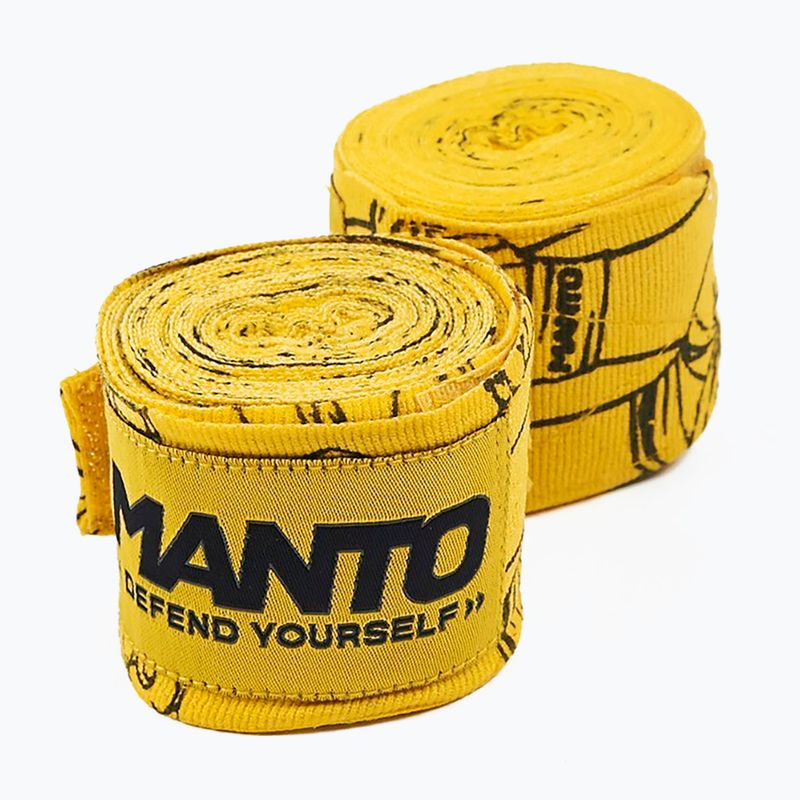 Bandaże bokserskie MANTO Punch 400 cm żółty 4